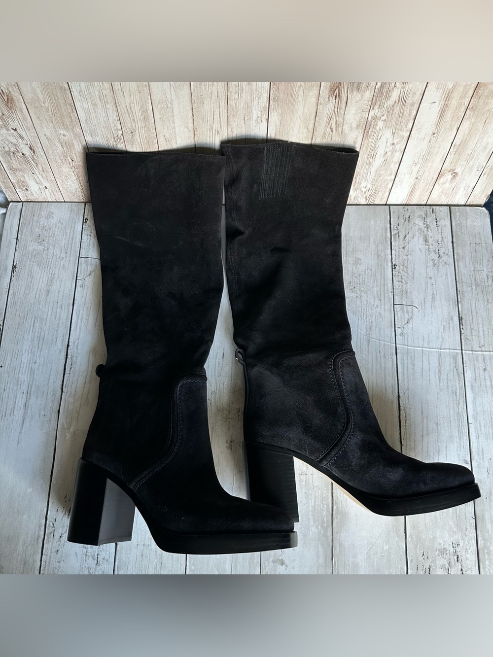 NEW WITHOUT TAGS MICHAEL KORS HAYDEN BOOTS BLACK SUEDE LEATHER WOMENS SIZE 10